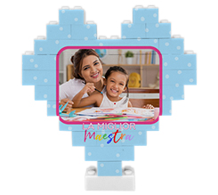 Mattoncini puzzle cuore Migliore maestra