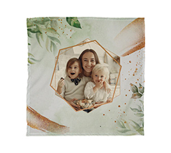 stampa Foulard con foto all'interno di cornice esagonale