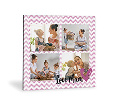 Legno moderno foto collage con grafica love mum