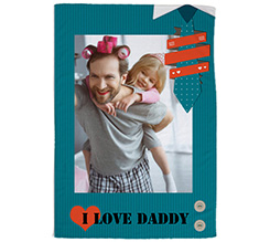 Coperta 220 x 150 cm love Daddy con foto