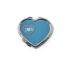 Specchietto a cuore da borsetta Love jeans