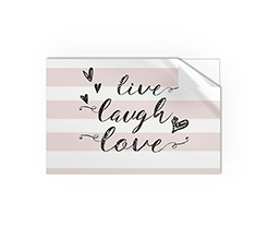 Adesivi rettangolari piccoli love laught love