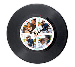 Orologio da parete in vinile Love pattern