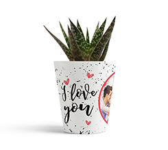 vaso personalizzato per San Valentino con foto e grafica