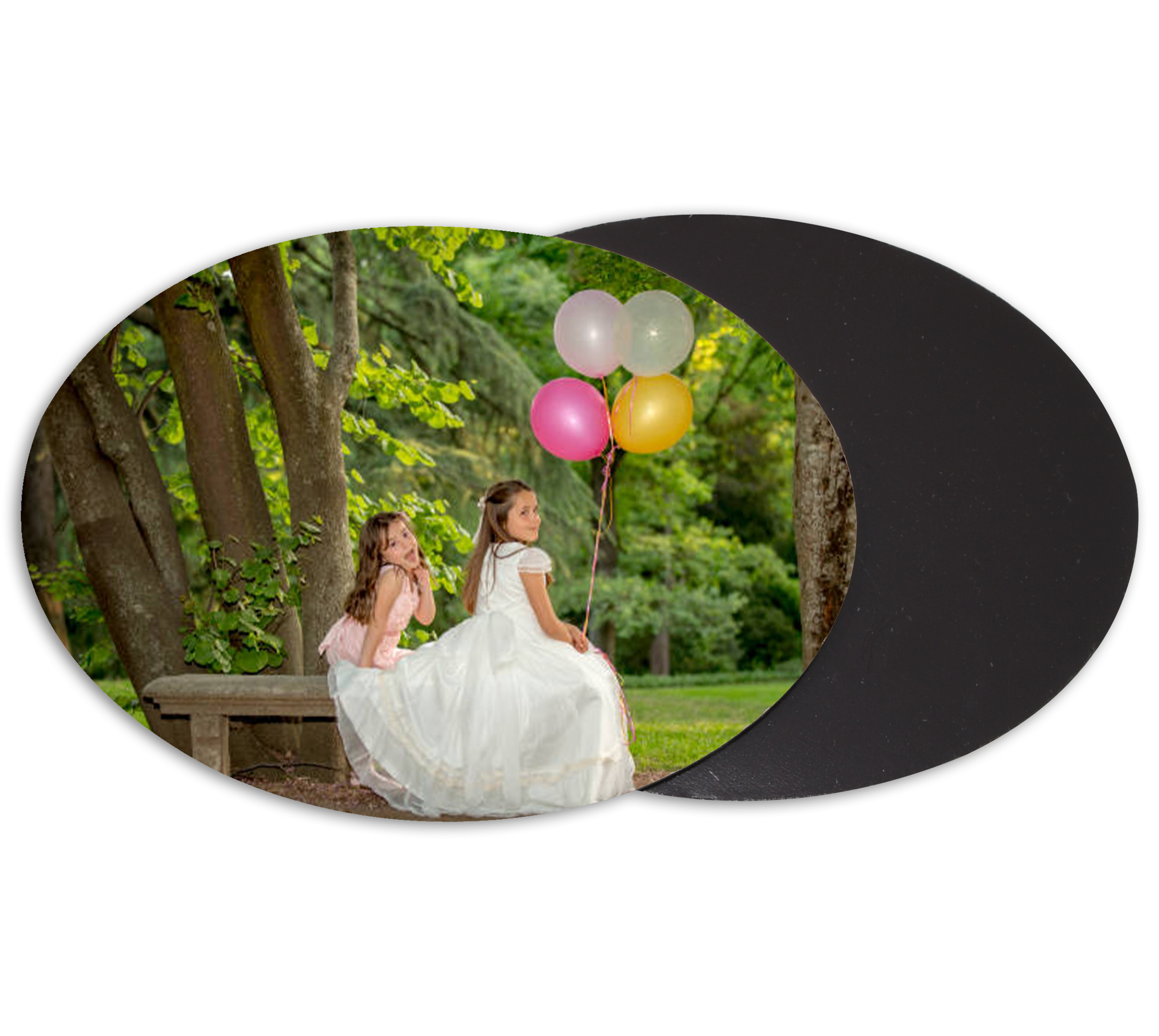 Calamita Prima Comunione ovale grande con foto