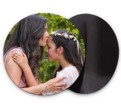 Calamita tonda grande Prima Comunione con foto