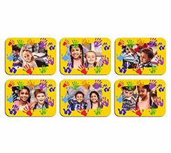 Calamita rettangolare manine pack da 6