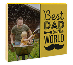 Mattoncini puzzle festa del papà con grafica Best dad in the world