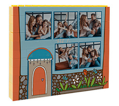 Mattoncini puzzle grafica Casa con collage di foto