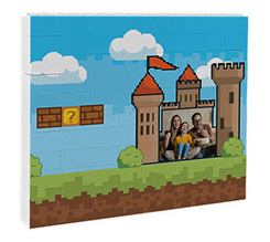 Mattoncini puzzle con grafica Castello videogames