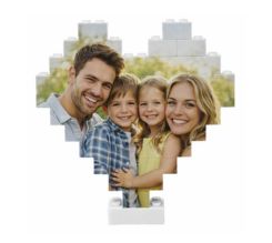 puzzle in mattoncini cuore da regalare a pasqua