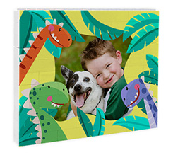 Mattoncini puzzle grafica con Dinosauri e foto