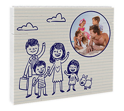 Mattoncini puzzle con grafica Ritratto di famiglia