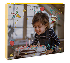 Mattoncini puzzle grafica Festa di compleanno
