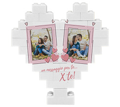 Puzzle mattoncini cuore grafica San Valentino