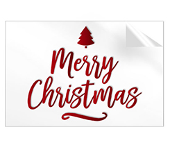 Adesivi rettangolari grandi Merry Christmas