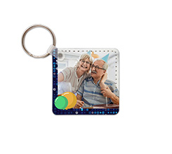 Portachiavi quadrato pelle party compleanno