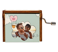 Carillon in legno grafica Mongolfiera