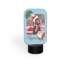 Lampada Led Merry Christmas celeste