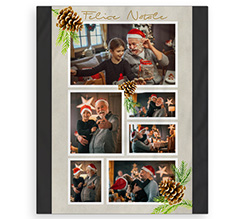 Coperta matrimoniale con foto e grafica Felice Natale