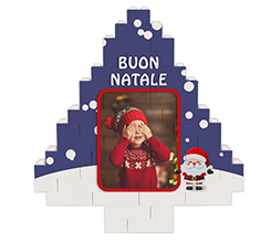 Mattoncini puzzle albero Babbo Natale