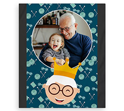 Coperta matrimoniale con foto e grafica per la nonna