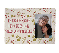 Coperta in pile 220x150 cm con foto e dedica per le nonne