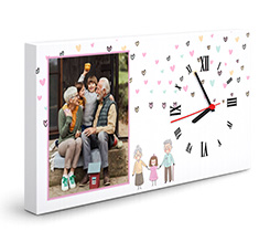 Orologio rettangolare su tela nonnini