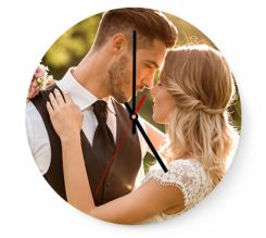 orologio rotondo in plexiglass per matrimonio