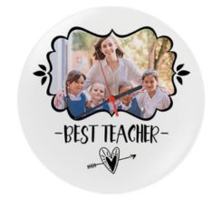Orologio rotondo in plexiglass Teacher heart