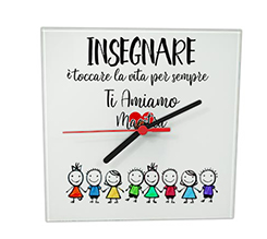 Orologio quadrato in vetro per insegnanti