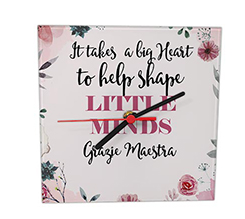 orologio per maestre in vetro little minds