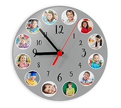 orologio tondo in vetro per maestre collage cerchi