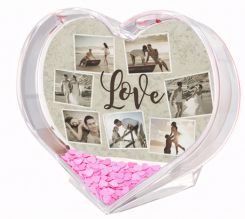 palla di neve cuore grafica crazy collage
