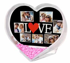 palla di neve cuore collage love