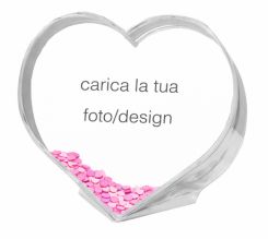 palla di neve cuore personalizzata
