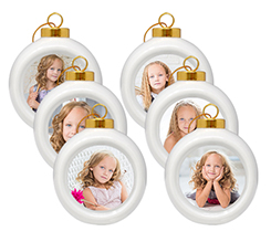 Palline di Natale in ceramica set da 6