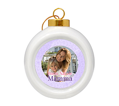 Pallina di Natale in ceramica Buon Natale mamma