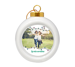 Pallina di Natale in ceramica La mia sorellina