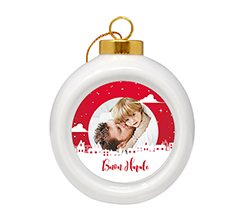 Pallina di Natale in ceramica Paesaggio natalizio