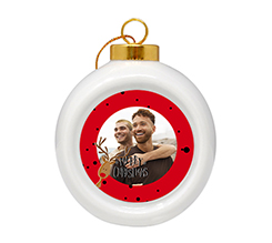 Pallina di Natale in ceramica Renna