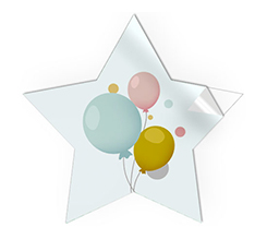 Adesivi stella grandi palloncini compleanno