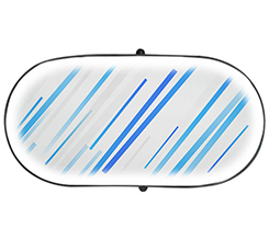 Parasole parabrezza personalizzate con grafica linee azzurre