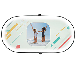 Parasole parabrezza con foto e grafica linee colorate