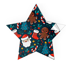 Adesivo stella grafica pattern natalizio