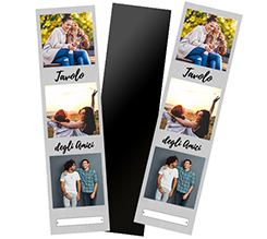 photostrips magnetiche da usare come segnaposto per tavolo di nozze