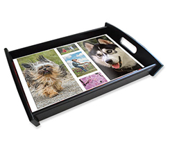 Vassoio personalizzato small legno nero Collage 5 foto