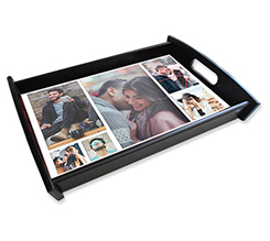 Vassoio personalizzato small legno nero Collage 6 foto