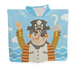 Poncho in spugna per bambino Pirata