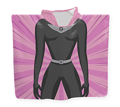 Poncho in spugna per bambina grafica Catwoman